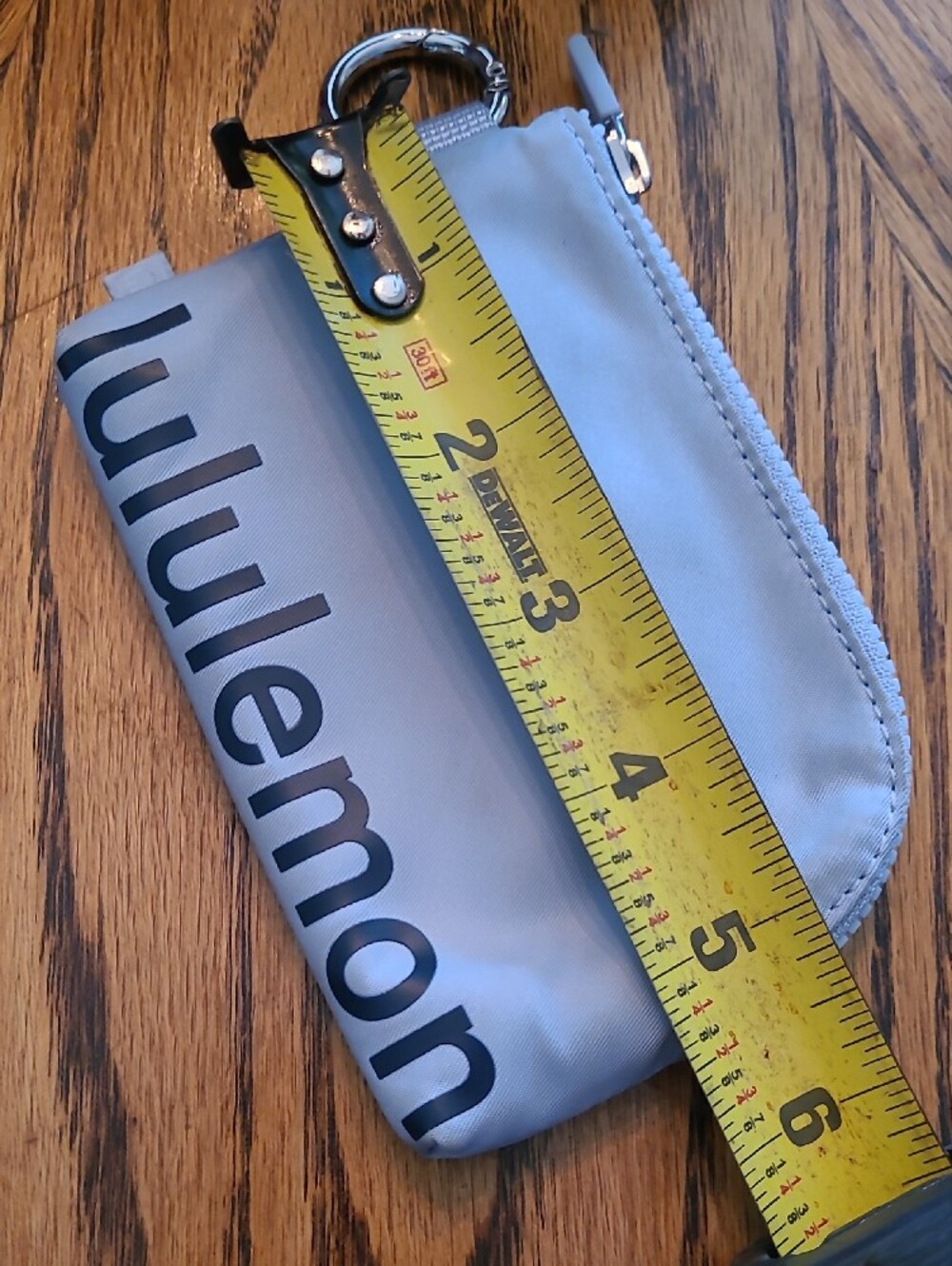 lululemon athletica Light Gray Zip Key Pouch with Ring - Picture 5 of 8
